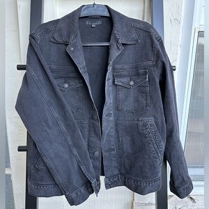 Uniqlo black denim trucker jacket